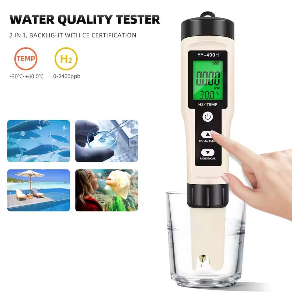 HydroVibex™ Hydrogen Concentration Meter 4-in-1 Water Quality & Purity Tester