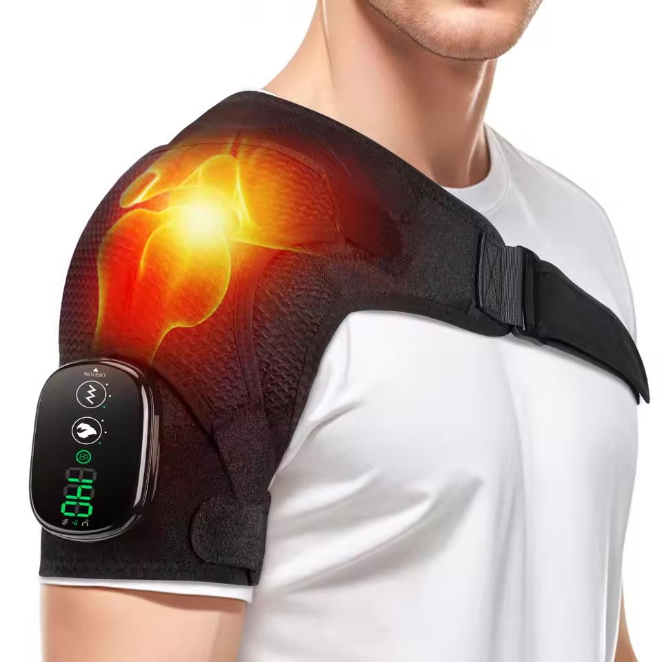 HydroVibex™ Electric Heated Shoulder Wrap – Pain Relief & Vibration Massage Therapy